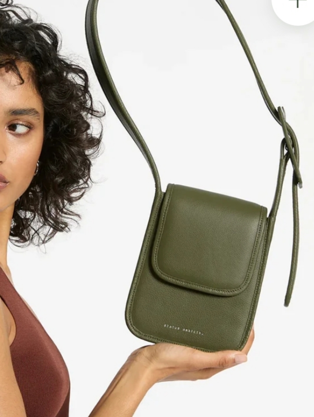 STATUS ANXIETY Perplex Kakhi Leather Bag